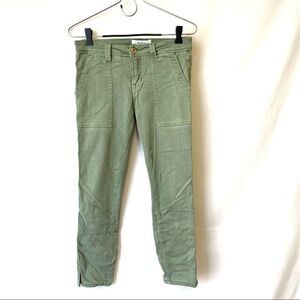 Pistola Mara Utility Pant Olive Green Mid Rise 26